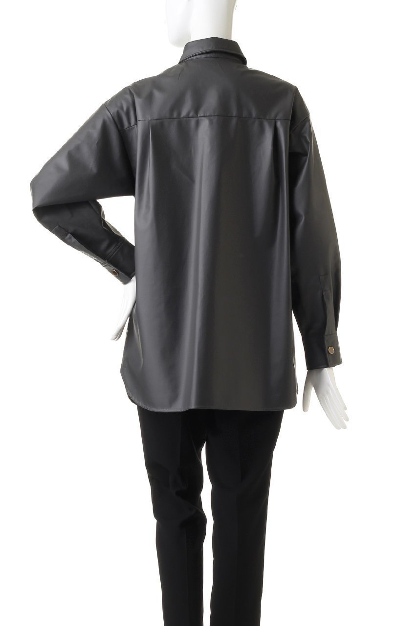 【スリー ドッツ/three dots】のフェイクレザーシャツ 人気、トレンドファッション・服の通販 founy(ファニー) 　ファッション　Fashion　レディースファッション　Fashion for Women　トップス・カットソー　Cut & Sew Tops　シャツ・ブラウス・オフィスカジュアル　Elegant Blouses & Button-Ups　おすすめ　Recommended / Our Picks　シンプル　Simple, Minimal　スリーブ　Sleeve, Long Sleeve / Short Sleeve　セットアップ　Set-Up, Coordinated Outfit　ロング　Long, Long-Length　A/W・秋冬　Autumn/Winter　羽織　Haori, Light Jacket　長袖　Long Sleeve, Full Sleeve　other-4|ID: prp329100004608567 ipo3291000000035064203