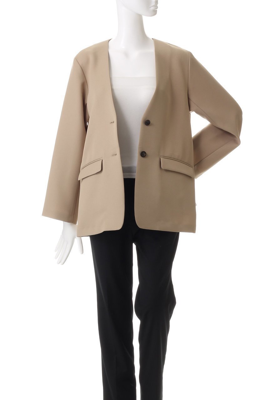 【ミディウミソリッド/MIDIUMISOLID】のno collar JK with belt ジャケット 人気、トレンドファッション・服の通販 founy(ファニー) 　ファッション　Fashion　レディースファッション　Fashion for Women　アウター　Coat / Outerwear Collection　レディースジャケット・軽アウター　Jackets　シンプル　Simple, Minimal　ジャケット　Jacket, Outerwear　other-7|ID: prp329100004608571 ipo3291000000034969946