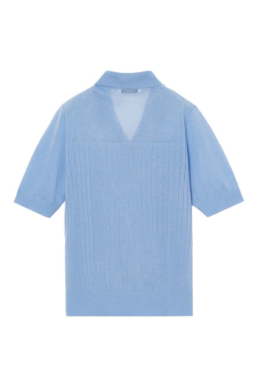 【アナイ/ANAYI】のシアーヤーンスキッパープルオーバー 人気、トレンドファッション・服の通販 founy(ファニー) 　ファッション　Fashion　レディースファッション　Fashion for Women　トップス・カットソー　Cut & Sew Tops　ニット　Knit Tops & Sweaters　カジュアルプルオーバー・ニットトップス　Pullovers & Knit Tops / Casual Pullovers　イタリア　Italy　シアー　Sheer, See-Through　スキッパー　Skipper, Open Collar　ポロシャツ　Polo Shirt, Collared Tee　ヨーク　Yoke, Yoke Design　ワイドリブ　Wide Rib, Wide Ribbed Knit　エレガント 上品　Elegant　再入荷　Restock / Back in Stock　other-2|ID: prp329100004608574 ipo3291000000032943621