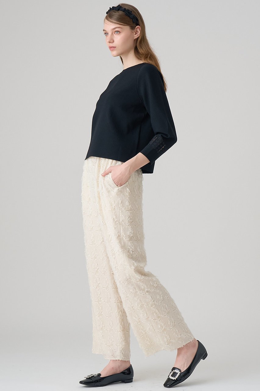 【アナイ/ANAYI】のカットジャガードワイドパンツ 人気、トレンドファッション・服の通販 founy(ファニー) 　ファッション　Fashion　レディースファッション　Fashion for Women　パンツ　Pants & Trousers　シンプル　Simple, Minimal　ジャカード／ジャガード　Jacquard, Woven Pattern　ワイド　Wide, Wide Fit　other-4|ID: prp329100004608577 ipo3291000000032943667
