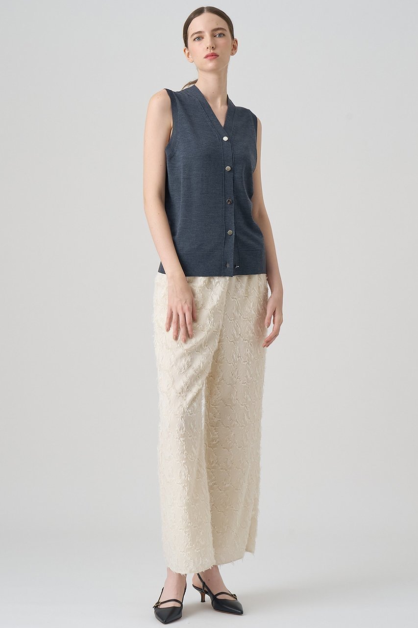 【アナイ/ANAYI】のカットジャガードワイドパンツ 人気、トレンドファッション・服の通販 founy(ファニー) 　ファッション　Fashion　レディースファッション　Fashion for Women　パンツ　Pants & Trousers　シンプル　Simple, Minimal　ジャカード／ジャガード　Jacquard, Woven Pattern　ワイド　Wide, Wide Fit　other-5|ID: prp329100004608577 ipo3291000000032943674