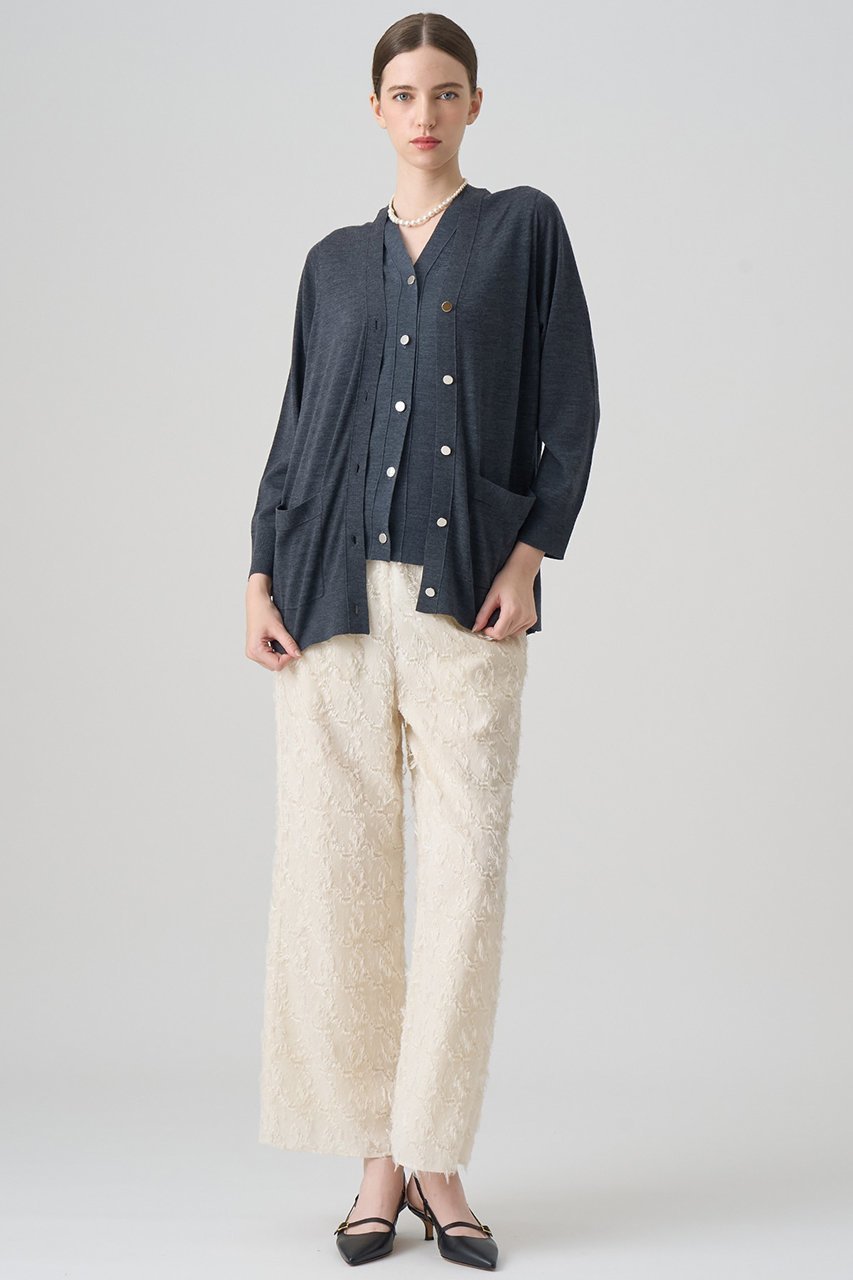 【アナイ/ANAYI】のカットジャガードワイドパンツ 人気、トレンドファッション・服の通販 founy(ファニー) 　ファッション　Fashion　レディースファッション　Fashion for Women　パンツ　Pants & Trousers　シンプル　Simple, Minimal　ジャカード／ジャガード　Jacquard, Woven Pattern　ワイド　Wide, Wide Fit　other-6|ID: prp329100004608577 ipo3291000000032943682