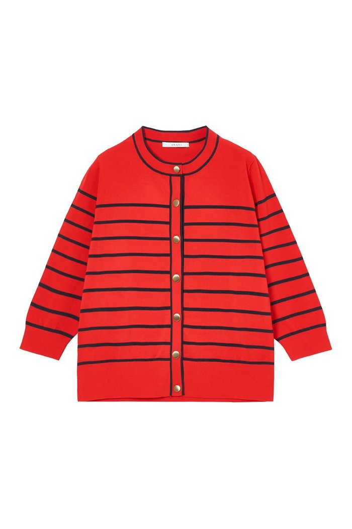 【アナイ/ANAYI】のハイツイストコットンナイロンボーダーカーディガン インテリア・キッズ・メンズ・レディースファッション・服の通販 founy(ファニー) https://founy.com/ ファッション Fashion レディースファッション Fashion for Women トップス・カットソー Cut & Sew Tops ニット Knit Tops & Sweaters カーディガン・羽織り Layered Style Cardigans カーディガン Cardigan, Knitwear コンパクト Compact, Small Size ボーダー Border, Stripe メタル Metal, Metal Parts |ID: prp329100004608581 ipo3291000000032943754