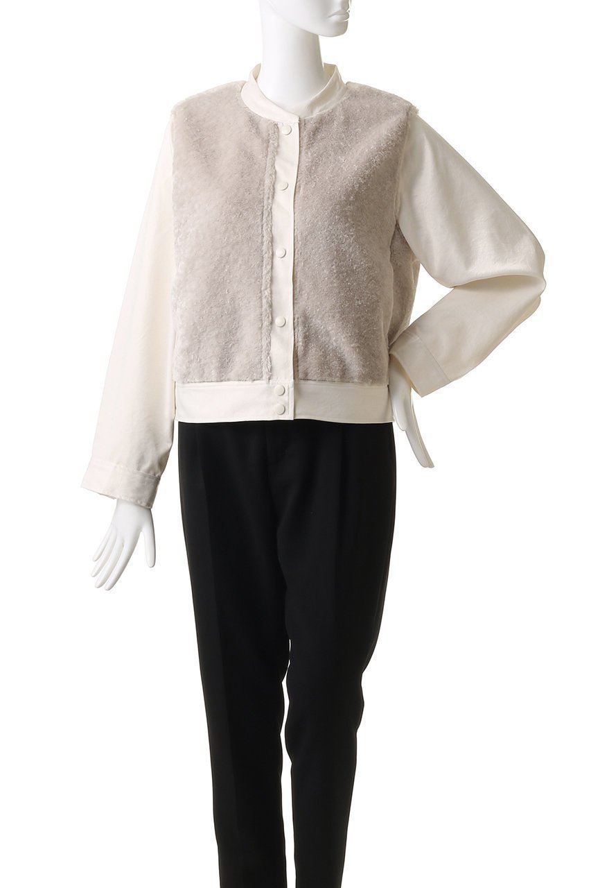 【ミディウミソリッド/MIDIUMISOLID】のboa switching blouson ブルゾン 人気、トレンドファッション・服の通販 founy(ファニー) 　ファッション　Fashion　レディースファッション　Fashion for Women　アウター　Coat / Outerwear Collection　レディースジャケット・軽アウター　Jackets　ブルゾンジャケット・スポーティアウター　Blouson Jackets　インナー　Innerwear　カーディガン　Cardigan, Knitwear　ジャケット　Jacket, Outerwear　ドッキング　Docking, Mixed Material　ブルゾン　Blouson, Bomber Jacket　ベスト　Vest, Waistcoat　冬　Winter / This Winter　秋　Autumn　other-2|ID: prp329100004608583 ipo3291000000035859707