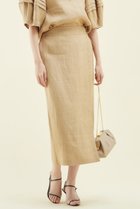 【マルティニーク/martinique】の【l heritage martinique】ダスティヘンプリネンラップ風スカート サンドベージュ|ID: prp329100004608585 ipo3291000000032943854