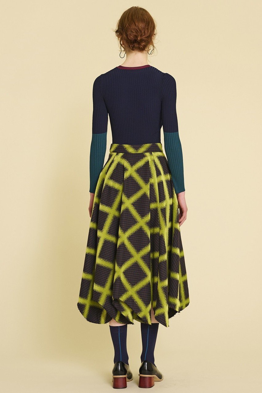 【ランバン オン ブルー/LANVIN en Bleu】のブラッシュドチェックフレアスカート 人気、トレンドファッション・服の通販 founy(ファニー) 　ファッション　Fashion　レディースファッション　Fashion for Women　スカート　Skirts　Aライン・フレアスカート　A-Line & Flared Skirts　ロングスカート　Long Skirts / Maxi & Midi Skirts　イタリア　Italy　ツイード／ツィード　Choker, Choker Necklace　ネオン　Neon, Neon Color　プリント　Print, Printed Pattern　ロング　Long, Long-Length　A/W・秋冬　Autumn/Winter　other-6|ID: prp329100004608588 ipo3291000000032943971