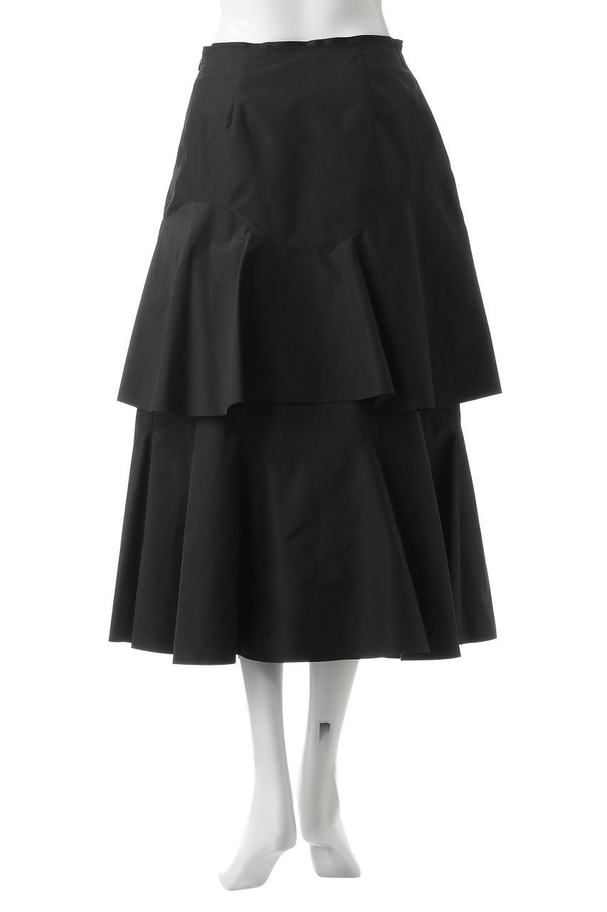 【ランバン オン ブルー/LANVIN en Bleu】のメモリータッサーカーブティアードスカート 人気、トレンドファッション・服の通販 founy(ファニー) 　ファッション　Fashion　レディースファッション　Fashion for Women　スカート　Skirts　ティアードスカート　Tiered Skirts　ロングスカート　Long Skirts / Maxi & Midi Skirts　パーティ　Party, Party Style　ラッフル　Ruffle, Frill　ロング　Long, Long-Length　other-4|ID: prp329100004608592 ipo3291000000032944136