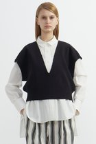 【プレインピープル/PLAIN PEOPLE】のコットンニットショートベスト ブラック|ID: prp329100004608596 ipo3291000000032944225