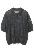 【マルティニーク/martinique】の【l heritage martinique】ラメニットポロシャツ ブラック|ID: prp329100004608597 ipo3291000000032944272