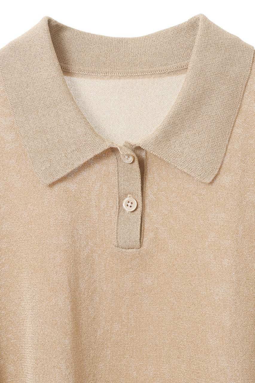 【マルティニーク/martinique】の【l heritage martinique】ラメニットポロシャツ 人気、トレンドファッション・服の通販 founy(ファニー) 　ファッション　Fashion　レディースファッション　Fashion for Women　トップス・カットソー　Cut & Sew Tops　ニット　Knit Tops & Sweaters　シャツ・ブラウス・オフィスカジュアル　Elegant Blouses & Button-Ups　ポロシャツ・きれいめカジュアル　Smart-Casual Polo Tops　カジュアルプルオーバー・ニットトップス　Pullovers & Knit Tops / Casual Pullovers　トレンド　Trend, Trending Now　ポロシャツ　Polo Shirt, Collared Tee　other-3|ID: prp329100004608597 ipo3291000000032944292