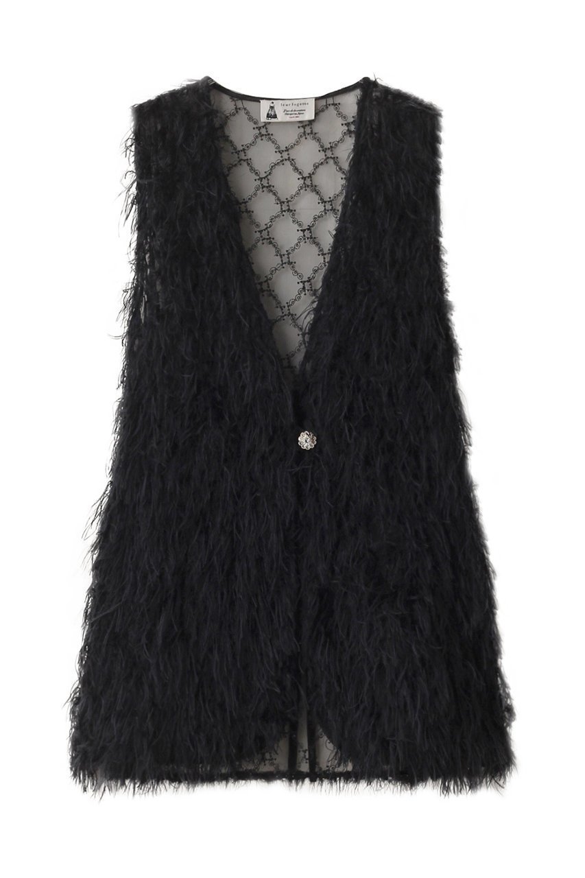【ルール ロジェット/leur logette】のカットジャカードベスト 人気、トレンドファッション・服の通販 founy(ファニー) 　ファッション　Fashion　レディースファッション　Fashion for Women　アウター　Coat / Outerwear Collection　レディースジャケット・軽アウター　Jackets　ジャカード／ジャガード　Jacquard, Woven Pattern　ジャケット　Jacket, Outerwear　スパンコール　Sequins, Sequin Embellishment　チュール　Tulip, Tulip Motif　フェザー　Feather, Feather Detail　ベスト　Vest, Waistcoat　 other-1|ID: prp329100004608606 ipo3291000000032944556