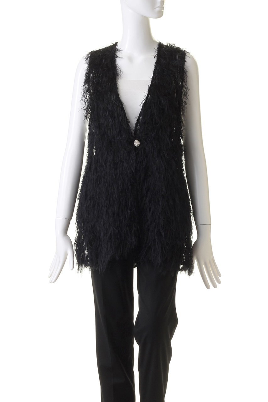 【ルール ロジェット/leur logette】のカットジャカードベスト 人気、トレンドファッション・服の通販 founy(ファニー) 　ファッション　Fashion　レディースファッション　Fashion for Women　アウター　Coat / Outerwear Collection　レディースジャケット・軽アウター　Jackets　ジャカード／ジャガード　Jacquard, Woven Pattern　ジャケット　Jacket, Outerwear　スパンコール　Sequins, Sequin Embellishment　チュール　Tulip, Tulip Motif　フェザー　Feather, Feather Detail　ベスト　Vest, Waistcoat　other-2|ID: prp329100004608606 ipo3291000000032944569