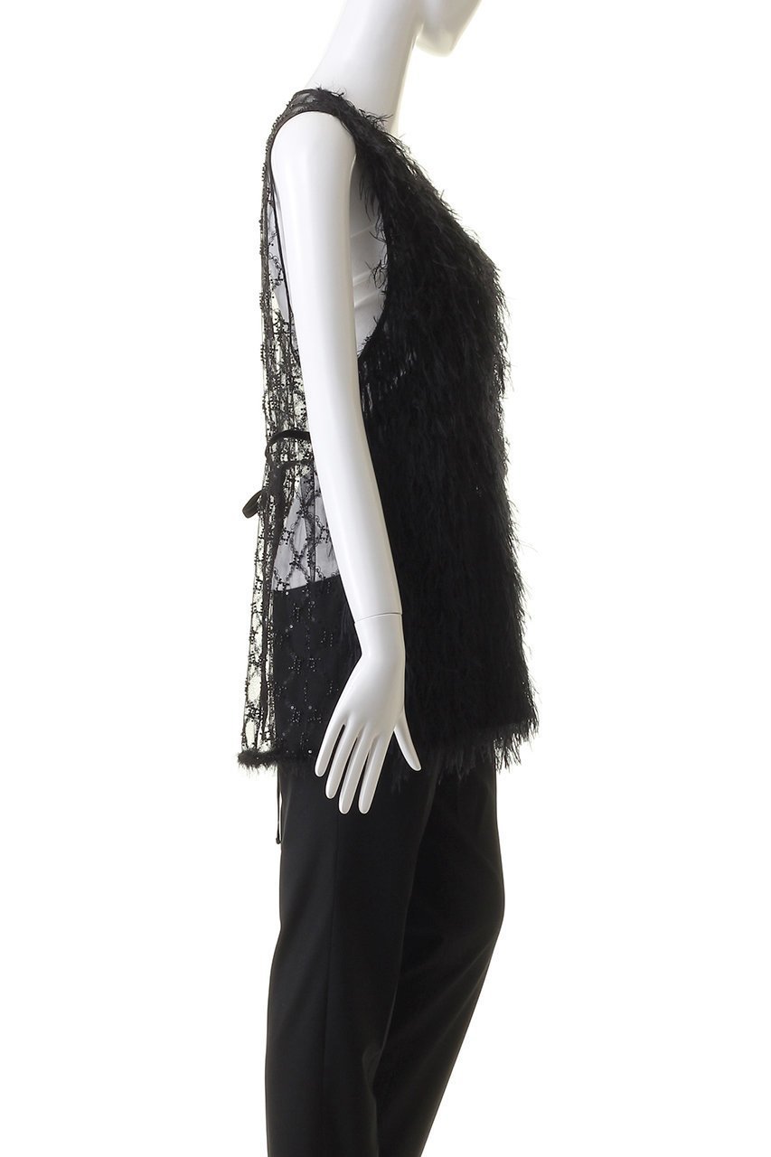 【ルール ロジェット/leur logette】のカットジャカードベスト 人気、トレンドファッション・服の通販 founy(ファニー) 　ファッション　Fashion　レディースファッション　Fashion for Women　アウター　Coat / Outerwear Collection　レディースジャケット・軽アウター　Jackets　ジャカード／ジャガード　Jacquard, Woven Pattern　ジャケット　Jacket, Outerwear　スパンコール　Sequins, Sequin Embellishment　チュール　Tulip, Tulip Motif　フェザー　Feather, Feather Detail　ベスト　Vest, Waistcoat　other-3|ID: prp329100004608606 ipo3291000000032944574