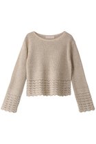 【マリリンムーン/MARILYN MOON】のギマコットンラメニットメッシュトップ アイボリー|ID: prp329100004608616 ipo3291000000032945076