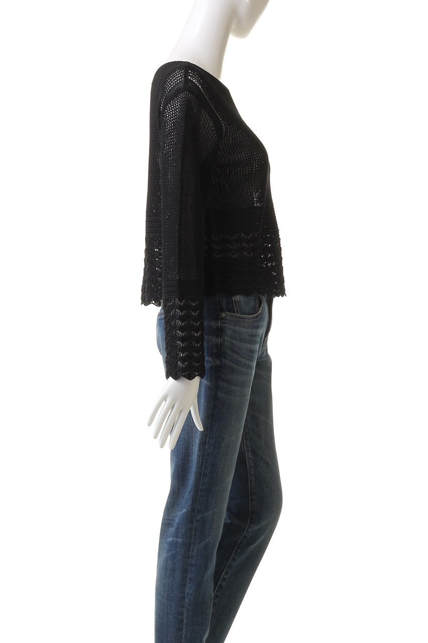 【マリリンムーン/MARILYN MOON】のギマコットンラメニットメッシュトップ 人気、トレンドファッション・服の通販 founy(ファニー) 　ファッション　Fashion　レディースファッション　Fashion for Women　トップス・カットソー　Cut & Sew Tops　ニット　Knit Tops & Sweaters　カジュアルプルオーバー・ニットトップス　Pullovers & Knit Tops / Casual Pullovers　おすすめ　Recommended / Our Picks　インナー　Innerwear　クロップド　Cropped, Short Length　トレンド　Trend, Trending Now　ハーフ　Half, Half-Length　バランス　Balance, Style Balance　マニッシュ　Mannish, Boyish　メッシュ　Mesh, Net Fabric　モダン　Modern, Contemporary　夏　Summer　長袖　Long Sleeve, Full Sleeve　other-3|ID: prp329100004608616 ipo3291000000032945091