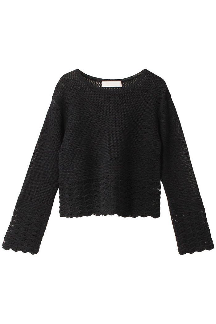 【マリリンムーン/MARILYN MOON】のギマコットンラメニットメッシュトップ インテリア・キッズ・メンズ・レディースファッション・服の通販 founy(ファニー) https://founy.com/ ファッション Fashion レディースファッション Fashion for Women トップス・カットソー Cut & Sew Tops ニット Knit Tops & Sweaters カジュアルプルオーバー・ニットトップス Pullovers & Knit Tops / Casual Pullovers おすすめ Recommended / Our Picks インナー Innerwear クロップド Cropped, Short Length トレンド Trend, Trending Now ハーフ Half, Half-Length バランス Balance, Style Balance マニッシュ Mannish, Boyish メッシュ Mesh, Net Fabric モダン Modern, Contemporary 夏 Summer 長袖 Long Sleeve, Full Sleeve |ID: prp329100004608616 ipo3291000000035550519