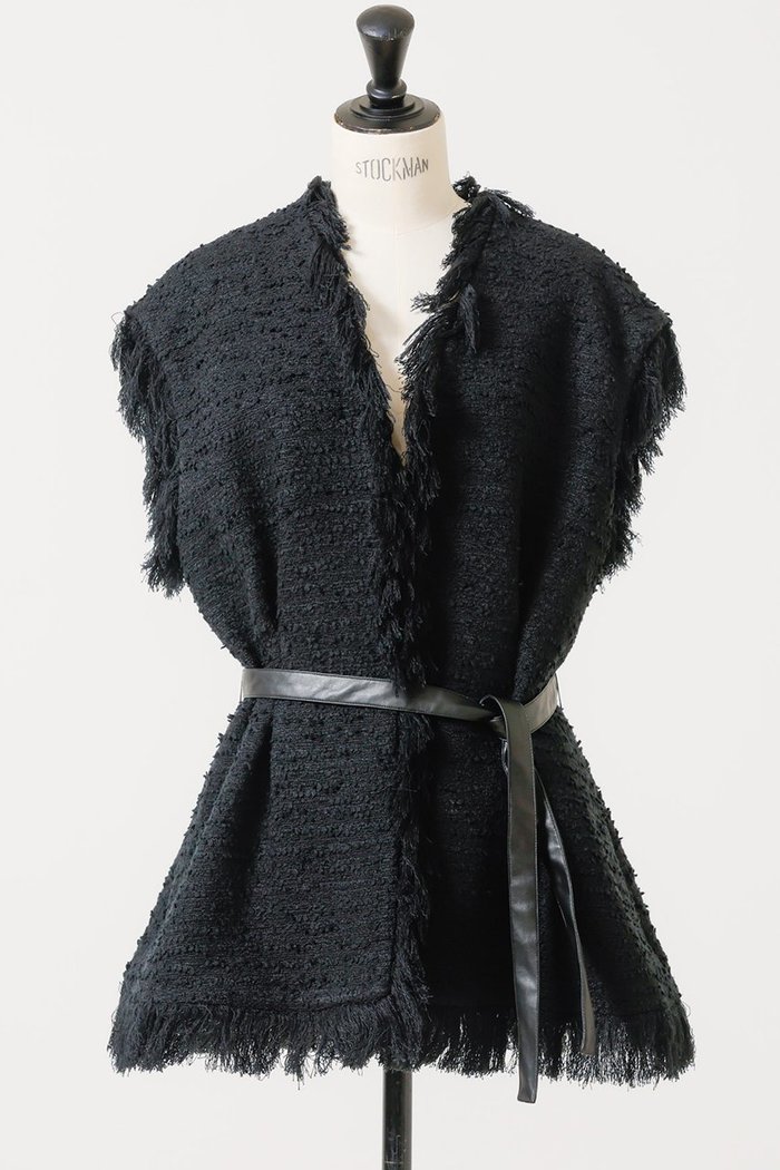 【デザイン ワークス/DESIGN WORKS】の【BEAUVET】ブラックツイードジレ インテリア・キッズ・メンズ・レディースファッション・服の通販 founy(ファニー) https://founy.com/ ファッション Fashion レディースファッション Fashion for Women アウター Coat / Outerwear Collection レディースジャケット・軽アウター Jackets ジャケット Jacket, Outerwear ツイード Twill, Twill Weave ベスト Vest, Waistcoat |ID: prp329100004608618 ipo3291000000032945107