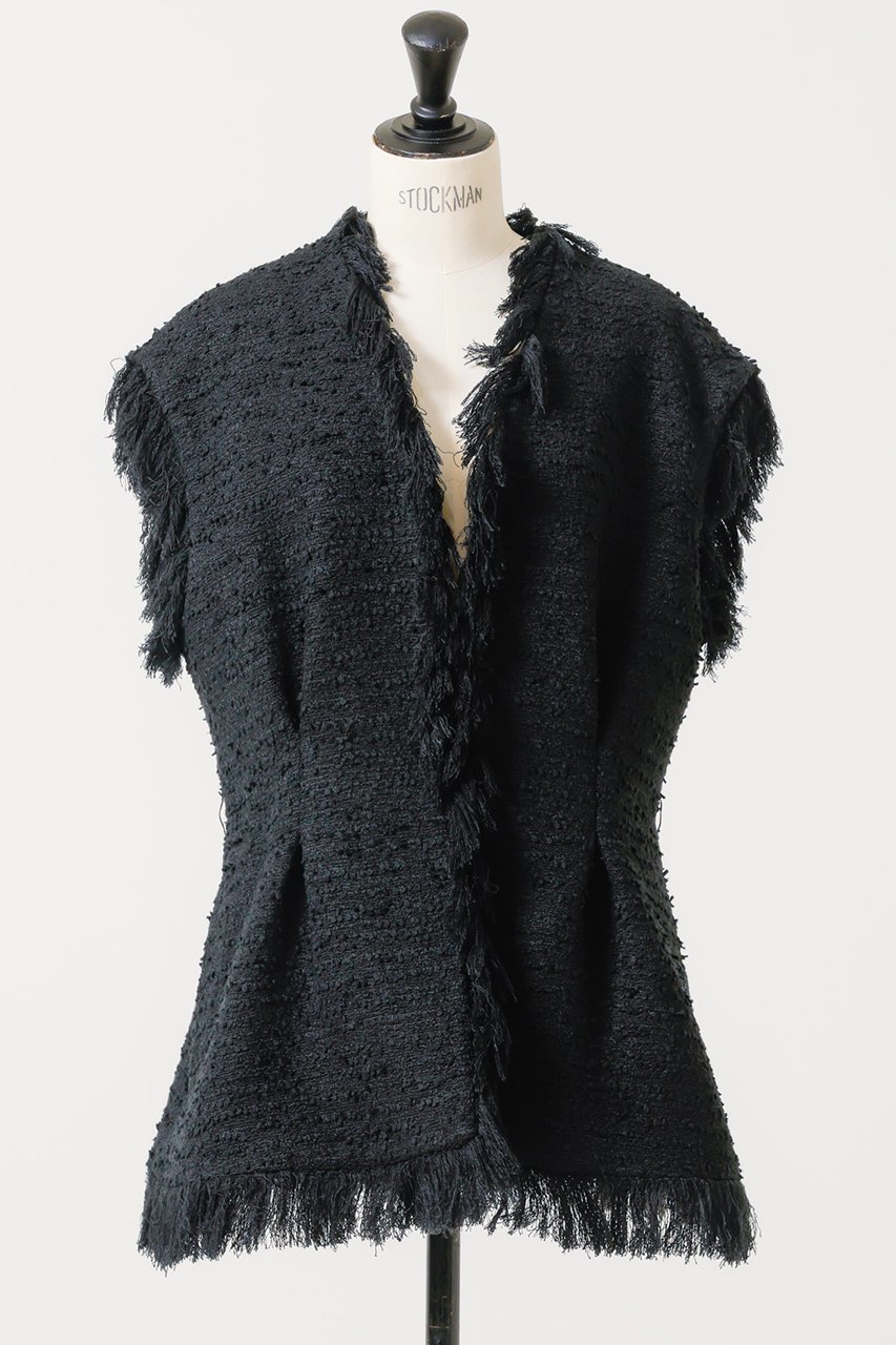 【デザイン ワークス/DESIGN WORKS】の【BEAUVET】ブラックツイードジレ 人気、トレンドファッション・服の通販 founy(ファニー) 　ファッション　Fashion　レディースファッション　Fashion for Women　アウター　Coat / Outerwear Collection　レディースジャケット・軽アウター　Jackets　ジャケット　Jacket, Outerwear　ツイード　Twill, Twill Weave　ベスト　Vest, Waistcoat　other-7|ID: prp329100004608618 ipo3291000000032945154