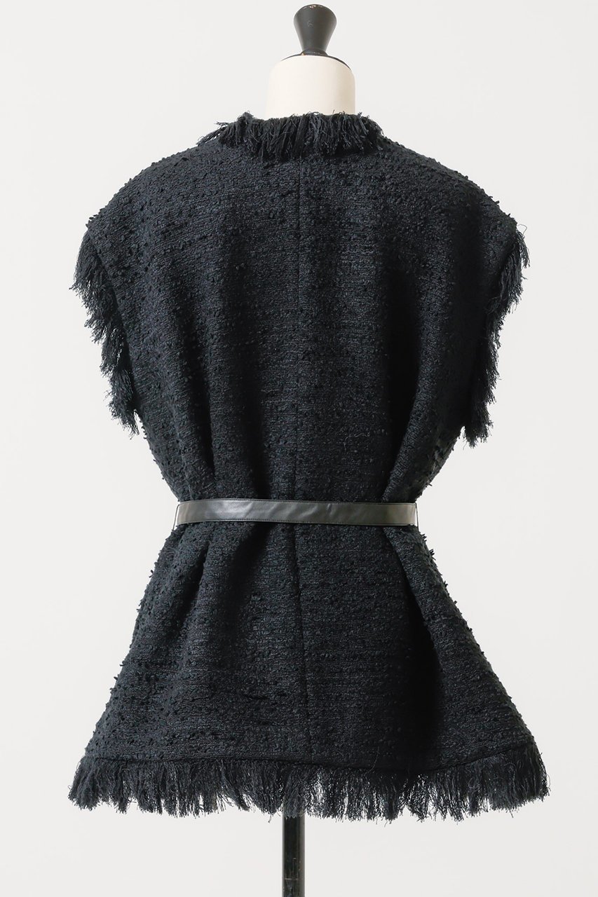 【デザイン ワークス/DESIGN WORKS】の【BEAUVET】ブラックツイードジレ 人気、トレンドファッション・服の通販 founy(ファニー) 　ファッション　Fashion　レディースファッション　Fashion for Women　アウター　Coat / Outerwear Collection　レディースジャケット・軽アウター　Jackets　ジャケット　Jacket, Outerwear　ツイード　Twill, Twill Weave　ベスト　Vest, Waistcoat　other-5|ID: prp329100004608618 ipo3291000000034956708