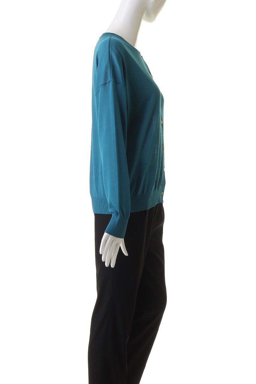 【エリオポール/heliopole】のメタルボタンクルーネックカーディガン 人気、トレンドファッション・服の通販 founy(ファニー) 　ファッション　Fashion　レディースファッション　Fashion for Women　トップス・カットソー　Cut & Sew Tops　ニット　Knit Tops & Sweaters　カーディガン・羽織り　Layered Style Cardigans　カーディガン　Cardigan, Knitwear　シアー　Sheer, See-Through　シンプル　Simple, Minimal　メタル　Metal, Metal Parts　other-3|ID: prp329100004608622 ipo3291000000032945334
