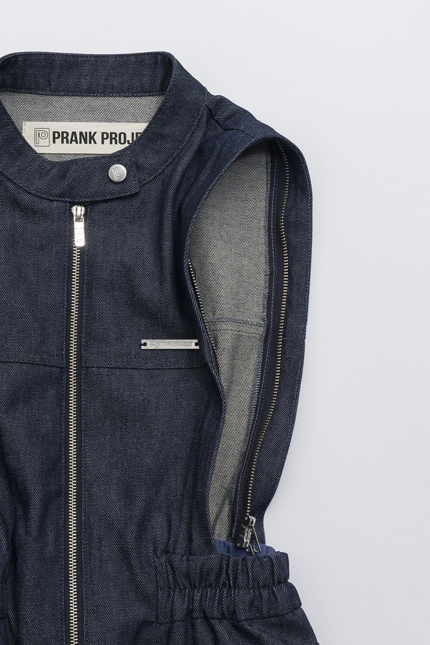 【プランク プロジェクト/PRANK PROJECT】のデニムオールインワン / Denim All In One 人気、トレンドファッション・服の通販 founy(ファニー) 　ファッション　Fashion　レディースファッション　Fashion for Women　パンツ　Pants & Trousers　インナー　Innerwear　ヴィンテージ　Vintage Style　スリット　Slit, Slit Detail　デニム　Denim, Jeans Material　ノースリーブ　Sleeveless, No-Sleeve　other-7|ID: prp329100004608625 ipo3291000000032945440