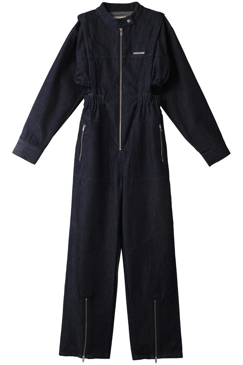 【プランク プロジェクト/PRANK PROJECT】のデニムオールインワン / Denim All In One インテリア・キッズ・メンズ・レディースファッション・服の通販 founy(ファニー) ファッション Fashion レディースファッション Fashion for Women パンツ Pants & Trousers インナー Innerwear ヴィンテージ Vintage Style スリット Slit, Slit Detail デニム Denim, Jeans Material ノースリーブ Sleeveless, No-Sleeve NVY(ネイビー)|ID: prp329100004608625 ipo3291000000034423092