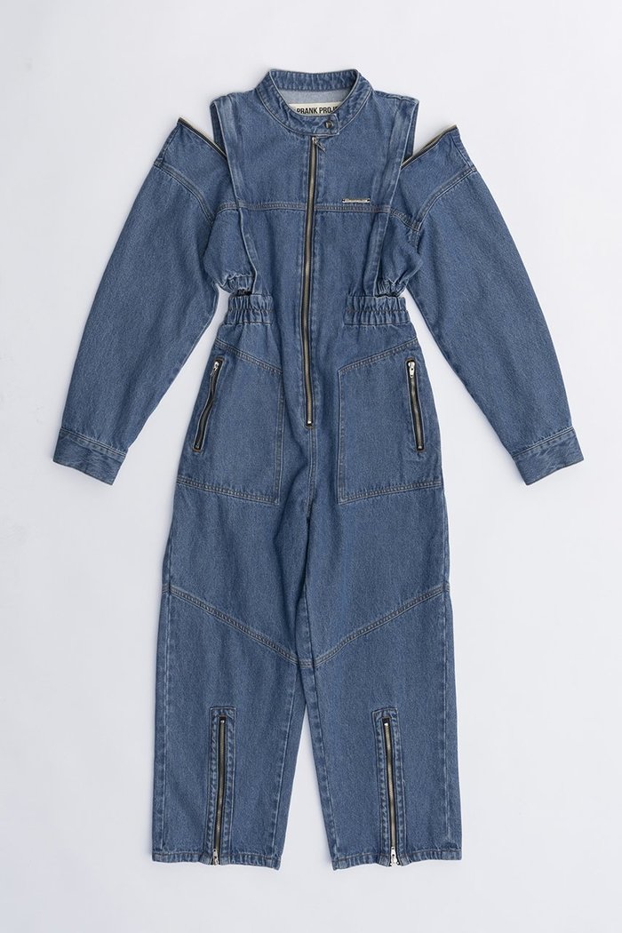 【プランク プロジェクト/PRANK PROJECT】のデニムオールインワン / Denim All In One インテリア・キッズ・メンズ・レディースファッション・服の通販 founy(ファニー) https://founy.com/ ファッション Fashion レディースファッション Fashion for Women パンツ Pants & Trousers インナー Innerwear ヴィンテージ Vintage Style スリット Slit, Slit Detail デニム Denim, Jeans Material ノースリーブ Sleeveless, No-Sleeve |ID: prp329100004608625 ipo3291000000035475861
