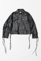 【プランク プロジェクト/PRANK PROJECT】のレースアップレザーブルゾン / Lace-Up Leather Blouson 人気、トレンドファッション・服の通販 founy(ファニー) ファッション Fashion レディースファッション Fashion for Women アウター Coat / Outerwear Collection レディースジャケット・軽アウター Jackets ブルゾンジャケット・スポーティアウター Blouson Jackets おすすめ Recommended / Our Picks ジャケット Jacket, Outerwear スリーブ Sleeve, Long Sleeve / Short Sleeve チュール Tulip, Tulip Motif フィット Fit, Slim Fit ブルゾン Blouson, Bomber Jacket ボックス Boxy, Box Shape レース Lace, Lace Fabric thumbnail BLK(ブラック)|ID: prp329100004608626 ipo3291000000035065469