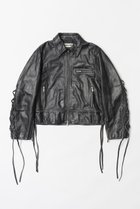 【プランク プロジェクト/PRANK PROJECT】のレースアップレザーブルゾン / Lace-Up Leather Blouson 人気、トレンドファッション・服の通販 founy(ファニー) ファッション Fashion レディースファッション Fashion for Women アウター Coat / Outerwear Collection レディースジャケット・軽アウター Jackets ブルゾンジャケット・スポーティアウター Blouson Jackets おすすめ Recommended / Our Picks ジャケット Jacket, Outerwear スリーブ Sleeve, Long Sleeve / Short Sleeve チュール Tulip, Tulip Motif フィット Fit, Slim Fit ブルゾン Blouson, Bomber Jacket ボックス Boxy, Box Shape レース Lace, Lace Fabric thumbnail D.BLK(ブラック)|ID: prp329100004608626 ipo3291000000035065471