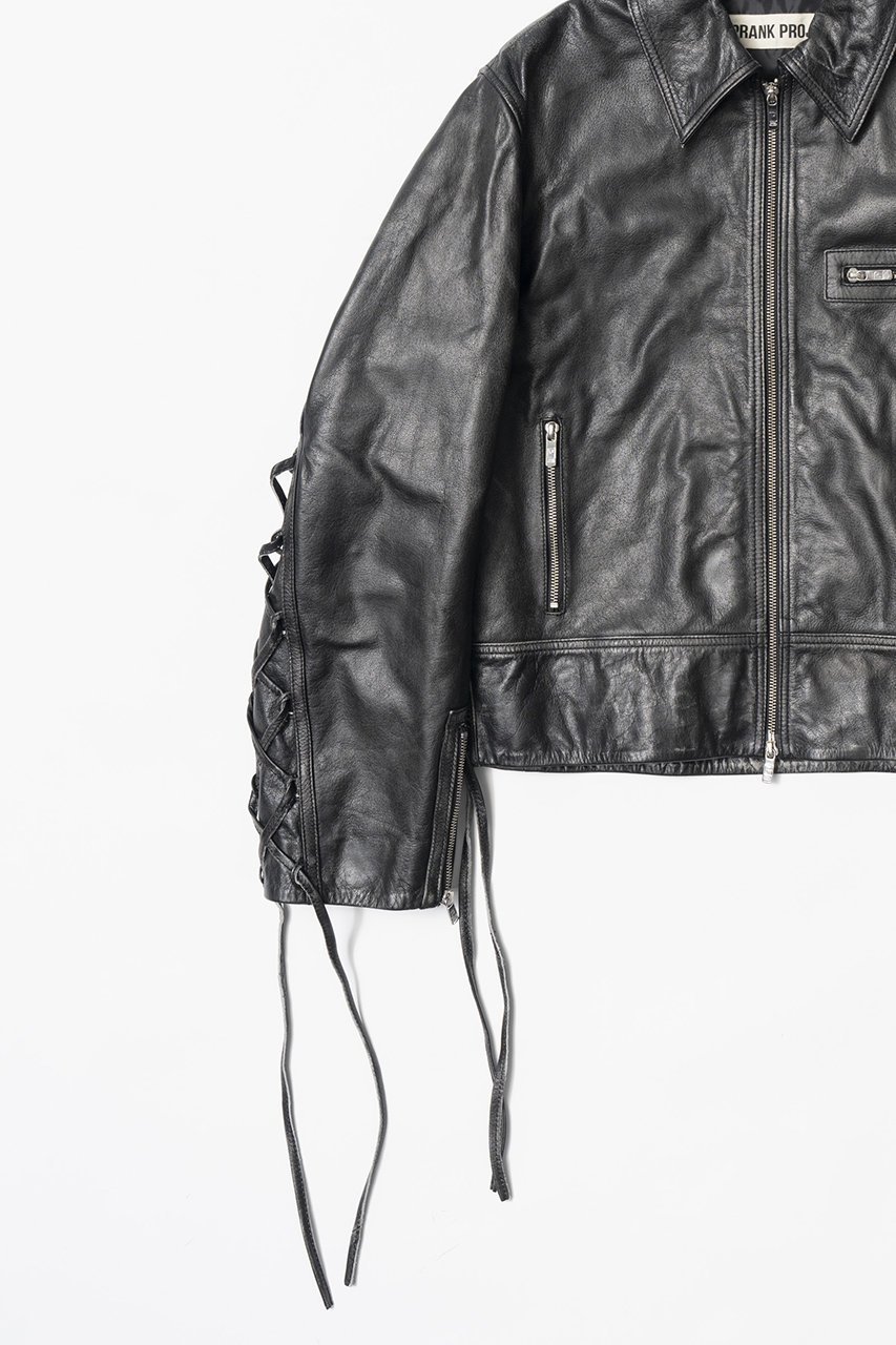 【プランク プロジェクト/PRANK PROJECT】のレースアップレザーブルゾン / Lace-Up Leather Blouson 人気、トレンドファッション・服の通販 founy(ファニー) 　ファッション　Fashion　レディースファッション　Fashion for Women　アウター　Coat / Outerwear Collection　レディースジャケット・軽アウター　Jackets　ブルゾンジャケット・スポーティアウター　Blouson Jackets　おすすめ　Recommended / Our Picks　ジャケット　Jacket, Outerwear　スリーブ　Sleeve, Long Sleeve / Short Sleeve　チュール　Tulip, Tulip Motif　フィット　Fit, Slim Fit　ブルゾン　Blouson, Bomber Jacket　ボックス　Boxy, Box Shape　レース　Lace, Lace Fabric　other-3|ID: prp329100004608626 ipo3291000000035065474
