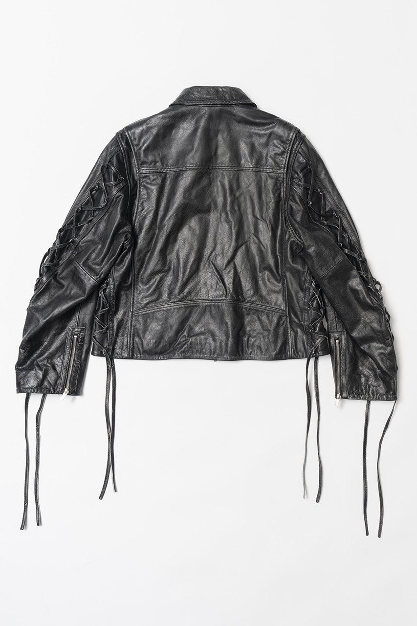 【プランク プロジェクト/PRANK PROJECT】のレースアップレザーブルゾン / Lace-Up Leather Blouson 人気、トレンドファッション・服の通販 founy(ファニー) 　ファッション　Fashion　レディースファッション　Fashion for Women　アウター　Coat / Outerwear Collection　レディースジャケット・軽アウター　Jackets　ブルゾンジャケット・スポーティアウター　Blouson Jackets　おすすめ　Recommended / Our Picks　ジャケット　Jacket, Outerwear　スリーブ　Sleeve, Long Sleeve / Short Sleeve　チュール　Tulip, Tulip Motif　フィット　Fit, Slim Fit　ブルゾン　Blouson, Bomber Jacket　ボックス　Boxy, Box Shape　レース　Lace, Lace Fabric　other-4|ID: prp329100004608626 ipo3291000000035065476