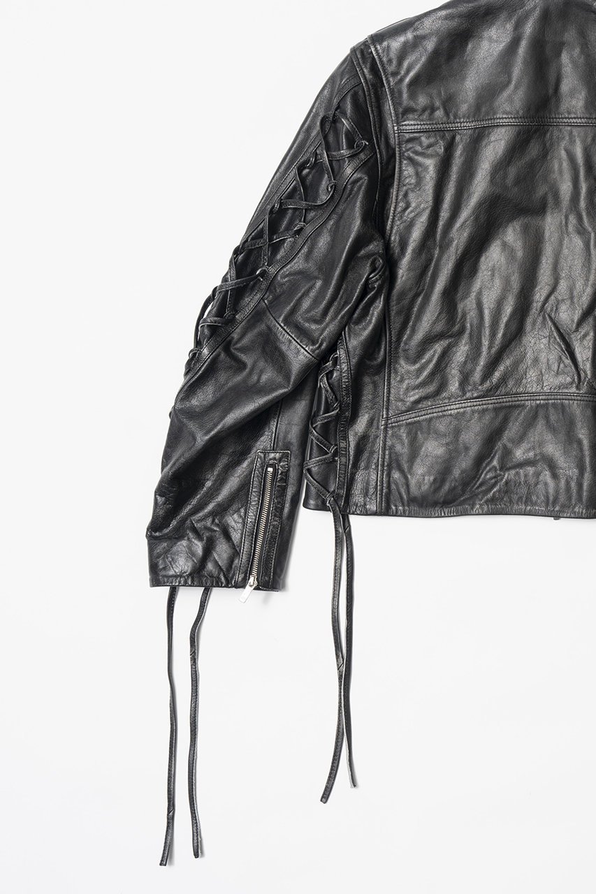 【プランク プロジェクト/PRANK PROJECT】のレースアップレザーブルゾン / Lace-Up Leather Blouson 人気、トレンドファッション・服の通販 founy(ファニー) 　ファッション　Fashion　レディースファッション　Fashion for Women　アウター　Coat / Outerwear Collection　レディースジャケット・軽アウター　Jackets　ブルゾンジャケット・スポーティアウター　Blouson Jackets　おすすめ　Recommended / Our Picks　ジャケット　Jacket, Outerwear　スリーブ　Sleeve, Long Sleeve / Short Sleeve　チュール　Tulip, Tulip Motif　フィット　Fit, Slim Fit　ブルゾン　Blouson, Bomber Jacket　ボックス　Boxy, Box Shape　レース　Lace, Lace Fabric　other-6|ID: prp329100004608626 ipo3291000000035065479