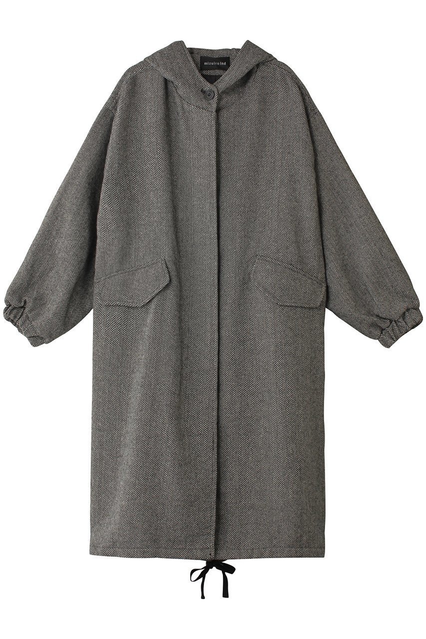 【ミズイロ インド/mizuiro ind】のhooded wide CT コート インテリア・キッズ・メンズ・レディースファッション・服の通販 founy(ファニー) 　ファッション　Fashion　レディースファッション　Fashion for Women　アウター　Coat / Outerwear Collection　コート・ロングコート・ピーコート　Long Coats, Peacoats & More　クラシカル　Classical, Vintage-Inspired　スリーブ　Sleeve, Long Sleeve / Short Sleeve　ミックス　Mix, Mixed Style　ロング　Long, Long-Length　ワイド　Wide, Wide Fit　A/W・秋冬　Autumn/Winter　97(ヘリンボン)|ID: prp329100004608628 ipo3291000000032945624