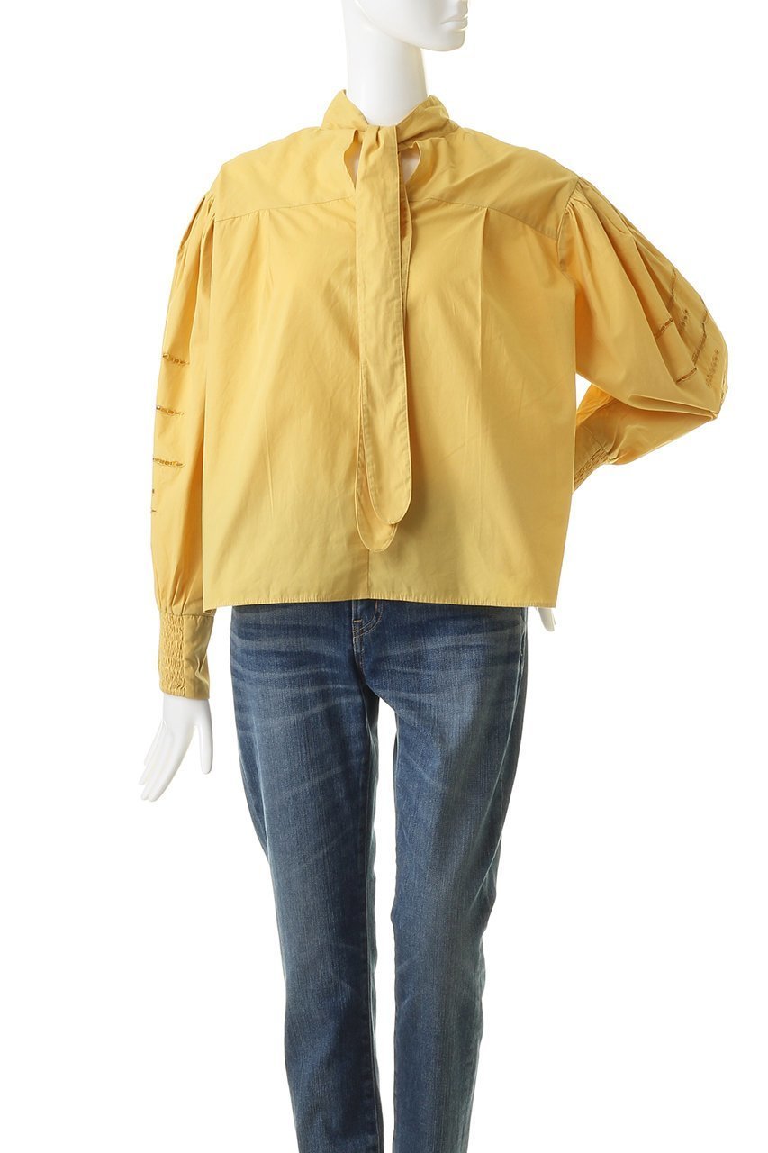 【マリリンムーン/MARILYN MOON】の2way ポプリンコットンカットワークブラウス 人気、トレンドファッション・服の通販 founy(ファニー) 　ファッション　Fashion　レディースファッション　Fashion for Women　トップス・カットソー　Cut & Sew Tops　シャツ・ブラウス・オフィスカジュアル　Elegant Blouses & Button-Ups　スリーブ　Sleeve, Long Sleeve / Short Sleeve　ハンド　Hand, Handmade　バランス　Balance, Style Balance　モダン　Modern, Contemporary　リボン　Ribbon, Bow　ロング　Long, Long-Length　other-6|ID: prp329100004608631 ipo3291000000035690557