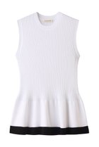 【デザイン ワークス/DESIGN WORKS】のリブペプラムプルオーバー ホワイト|ID: prp329100004608632 ipo3291000000032946016