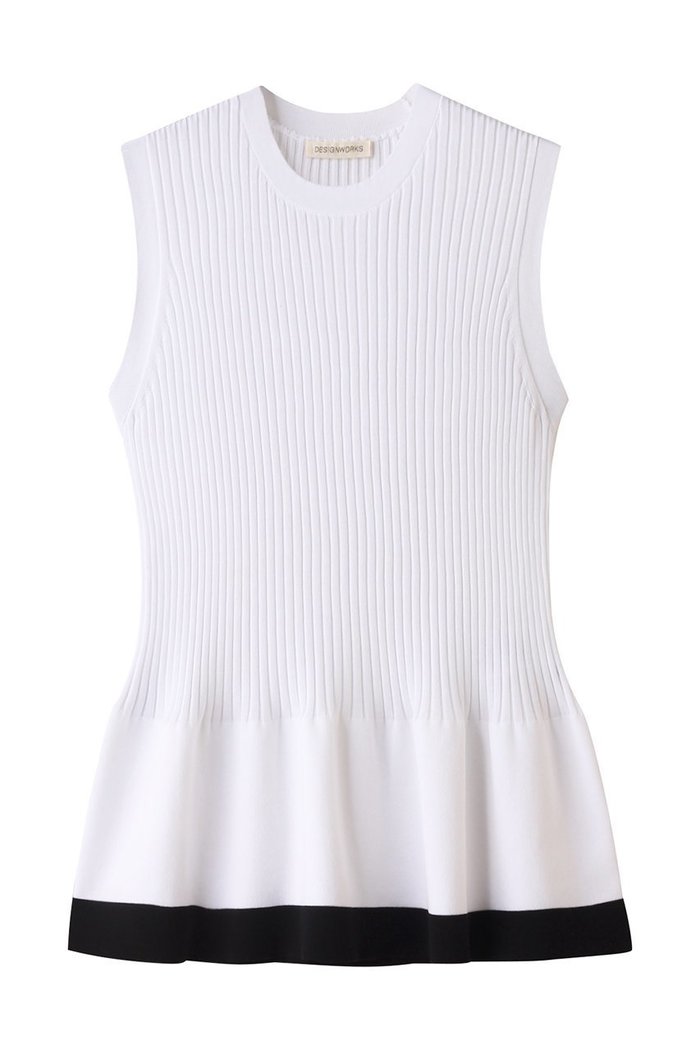 【デザイン ワークス/DESIGN WORKS】のリブペプラムプルオーバー インテリア・キッズ・メンズ・レディースファッション・服の通販 founy(ファニー) https://founy.com/ ファッション Fashion レディースファッション Fashion for Women トップス・カットソー Cut & Sew Tops ニット Knit Tops & Sweaters カジュアルプルオーバー・ニットトップス Pullovers & Knit Tops / Casual Pullovers インナー Innerwear スリム Slim, Slim Fit フィット Fit, Slim Fit フレア Flare, Flared ペプラム Peplum, Flared Hem |ID: prp329100004608632 ipo3291000000034957427