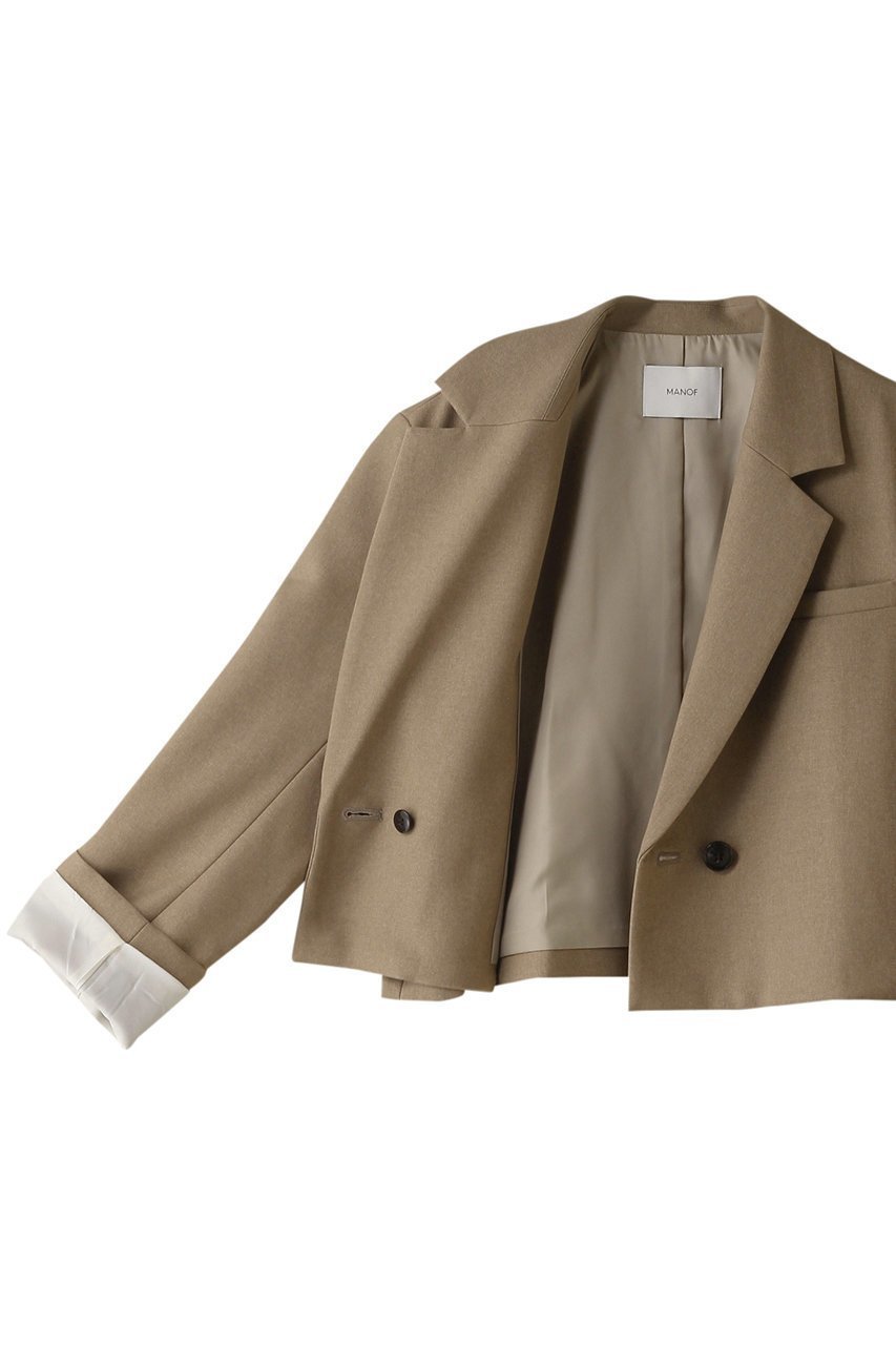 【マノフ/MANOF】のSHORT WIDE JACKET ジャケット 人気、トレンドファッション・服の通販 founy(ファニー) 　ファッション　Fashion　レディースファッション　Fashion for Women　アウター　Coat / Outerwear Collection　レディースジャケット・軽アウター　Jackets　ショート　Short, Short Length　ジャケット　Jacket, Outerwear　スタイリッシュ　Stylish, Fashionable　スリーブ　Sleeve, Long Sleeve / Short Sleeve　バランス　Balance, Style Balance　ロング　Long, Long-Length　ワイド　Wide, Wide Fit　A/W・秋冬　Autumn/Winter　other-6|ID: prp329100004608634 ipo3291000000036023783