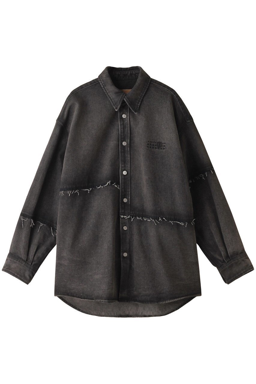【エムエム6 メゾン マルタン マルジェラ/MM6 Maison Martin Margiela】のデニムシャツ ジャケット インテリア・キッズ・メンズ・レディースファッション・服の通販 founy(ファニー) 　ファッション　Fashion　レディースファッション　Fashion for Women　アウター　Coat / Outerwear Collection　レディースジャケット・軽アウター　Jackets　ブルゾンジャケット・スポーティアウター　Blouson Jackets　アシンメトリー　Asymmetrical Style　ジャケット　Jacket, Outerwear　スタンダード　Standard, Basic　スリーブ　Sleeve, Long Sleeve / Short Sleeve　デニム　Denim, Jeans Material　ブルゾン　Blouson, Bomber Jacket　ロング　Long, Long-Length　ウルフグレー|ID: prp329100004608650 ipo3291000000032946432