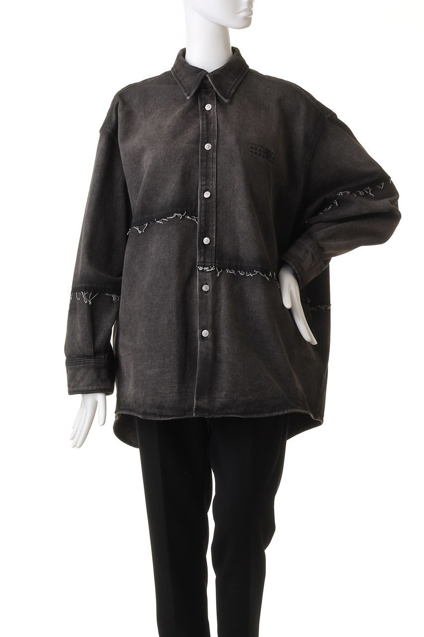 【エムエム6 メゾン マルタン マルジェラ/MM6 Maison Martin Margiela】のデニムシャツ ジャケット 人気、トレンドファッション・服の通販 founy(ファニー) 　ファッション　Fashion　レディースファッション　Fashion for Women　アウター　Coat / Outerwear Collection　レディースジャケット・軽アウター　Jackets　ブルゾンジャケット・スポーティアウター　Blouson Jackets　アシンメトリー　Asymmetrical Style　ジャケット　Jacket, Outerwear　スタンダード　Standard, Basic　スリーブ　Sleeve, Long Sleeve / Short Sleeve　デニム　Denim, Jeans Material　ブルゾン　Blouson, Bomber Jacket　ロング　Long, Long-Length　other-2|ID: prp329100004608650 ipo3291000000032946439