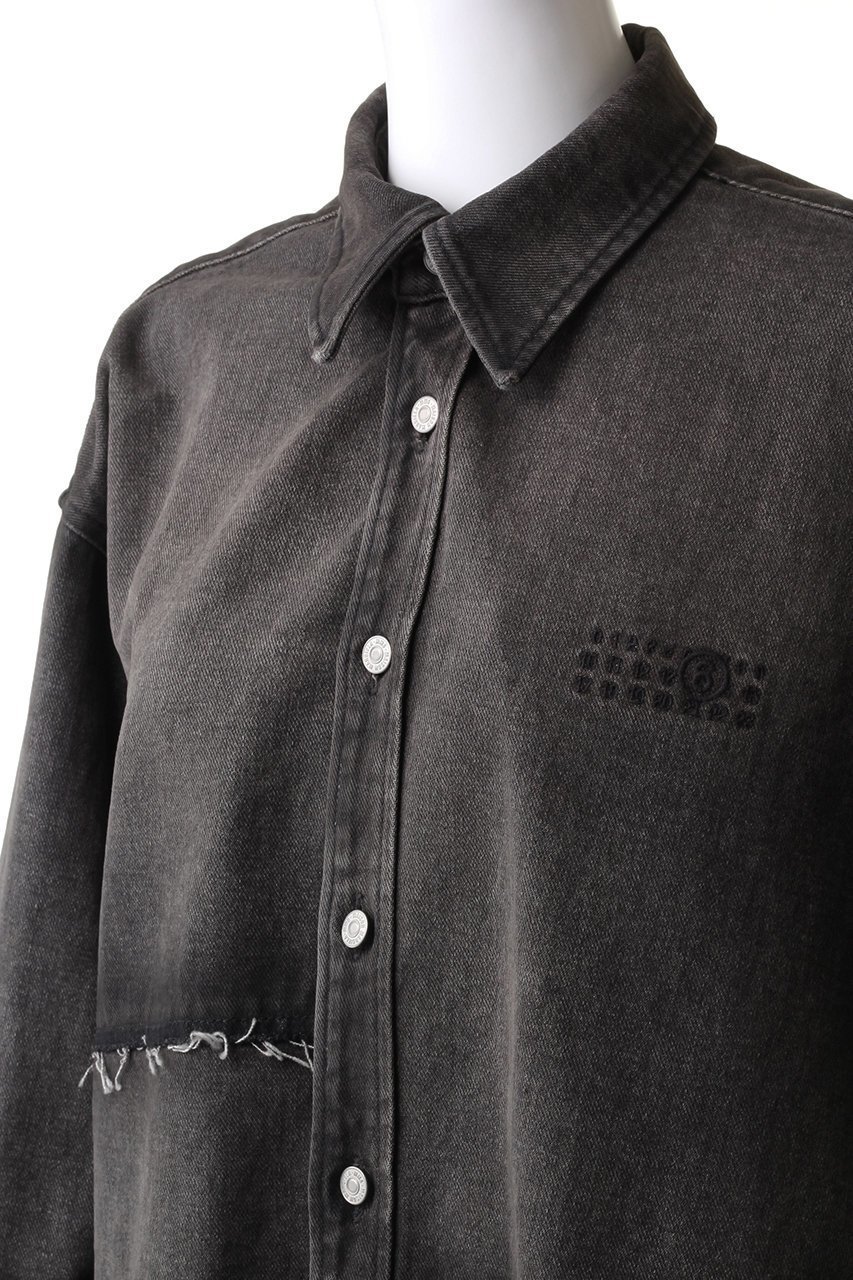 【エムエム6 メゾン マルタン マルジェラ/MM6 Maison Martin Margiela】のデニムシャツ ジャケット 人気、トレンドファッション・服の通販 founy(ファニー) 　ファッション　Fashion　レディースファッション　Fashion for Women　アウター　Coat / Outerwear Collection　レディースジャケット・軽アウター　Jackets　ブルゾンジャケット・スポーティアウター　Blouson Jackets　アシンメトリー　Asymmetrical Style　ジャケット　Jacket, Outerwear　スタンダード　Standard, Basic　スリーブ　Sleeve, Long Sleeve / Short Sleeve　デニム　Denim, Jeans Material　ブルゾン　Blouson, Bomber Jacket　ロング　Long, Long-Length　other-5|ID: prp329100004608650 ipo3291000000032946460