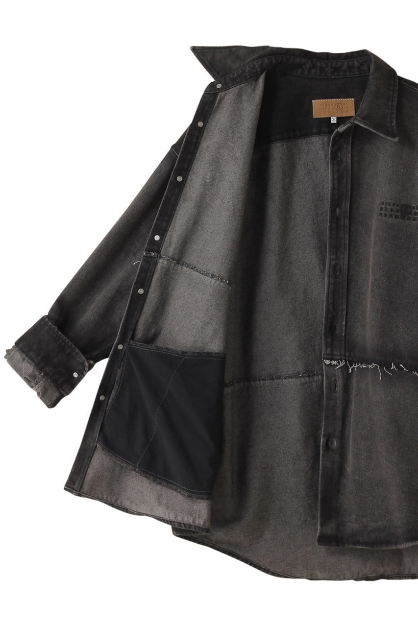 【エムエム6 メゾン マルタン マルジェラ/MM6 Maison Martin Margiela】のデニムシャツ ジャケット 人気、トレンドファッション・服の通販 founy(ファニー) 　ファッション　Fashion　レディースファッション　Fashion for Women　アウター　Coat / Outerwear Collection　レディースジャケット・軽アウター　Jackets　ブルゾンジャケット・スポーティアウター　Blouson Jackets　アシンメトリー　Asymmetrical Style　ジャケット　Jacket, Outerwear　スタンダード　Standard, Basic　スリーブ　Sleeve, Long Sleeve / Short Sleeve　デニム　Denim, Jeans Material　ブルゾン　Blouson, Bomber Jacket　ロング　Long, Long-Length　other-6|ID: prp329100004608650 ipo3291000000032946468