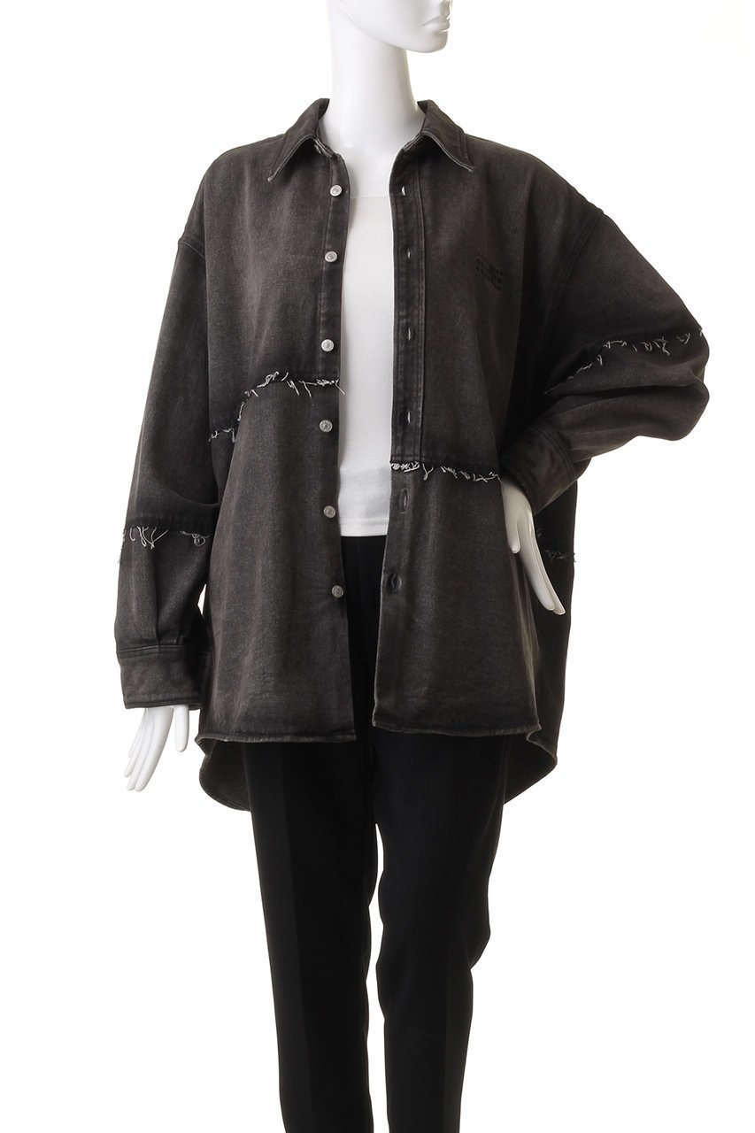 【エムエム6 メゾン マルタン マルジェラ/MM6 Maison Martin Margiela】のデニムシャツ ジャケット 人気、トレンドファッション・服の通販 founy(ファニー) 　ファッション　Fashion　レディースファッション　Fashion for Women　アウター　Coat / Outerwear Collection　レディースジャケット・軽アウター　Jackets　ブルゾンジャケット・スポーティアウター　Blouson Jackets　アシンメトリー　Asymmetrical Style　ジャケット　Jacket, Outerwear　スタンダード　Standard, Basic　スリーブ　Sleeve, Long Sleeve / Short Sleeve　デニム　Denim, Jeans Material　ブルゾン　Blouson, Bomber Jacket　ロング　Long, Long-Length　other-7|ID: prp329100004608650 ipo3291000000032946474