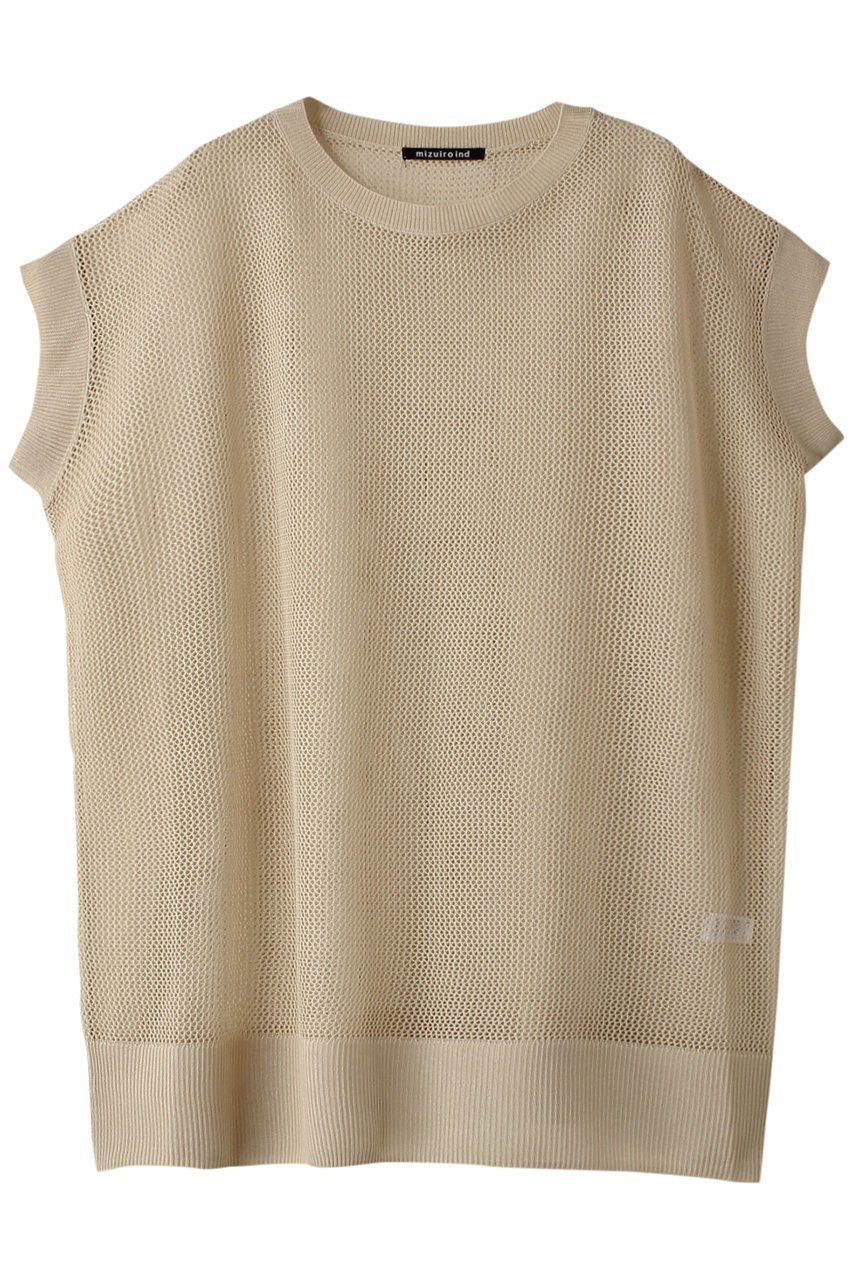 【ミズイロ インド/mizuiro ind】のmesh pattern vest ベスト インテリア・キッズ・メンズ・レディースファッション・服の通販 founy(ファニー) 　ファッション　Fashion　レディースファッション　Fashion for Women　トップス・カットソー　Cut & Sew Tops　ニット　Knit Tops & Sweaters　ベスト&ジレ / 重ね着スタイル　Vests & Gilets　カジュアルプルオーバー・ニットトップス　Pullovers & Knit Tops / Casual Pullovers　シアー　Sheer, See-Through　チュニック　Tunic, Long Top　トレンド　Trend, Trending Now　ベスト　Vest, Waistcoat　メッシュ　Mesh, Net Fabric　beige|ID: prp329100004608651 ipo3291000000032946445