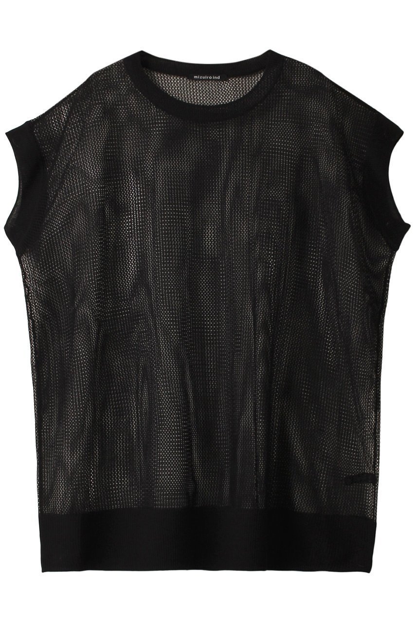 【ミズイロ インド/mizuiro ind】のmesh pattern vest ベスト インテリア・キッズ・メンズ・レディースファッション・服の通販 founy(ファニー) 　ファッション　Fashion　レディースファッション　Fashion for Women　トップス・カットソー　Cut & Sew Tops　ニット　Knit Tops & Sweaters　ベスト&ジレ / 重ね着スタイル　Vests & Gilets　カジュアルプルオーバー・ニットトップス　Pullovers & Knit Tops / Casual Pullovers　シアー　Sheer, See-Through　チュニック　Tunic, Long Top　トレンド　Trend, Trending Now　ベスト　Vest, Waistcoat　メッシュ　Mesh, Net Fabric　black|ID: prp329100004608651 ipo3291000000032946454