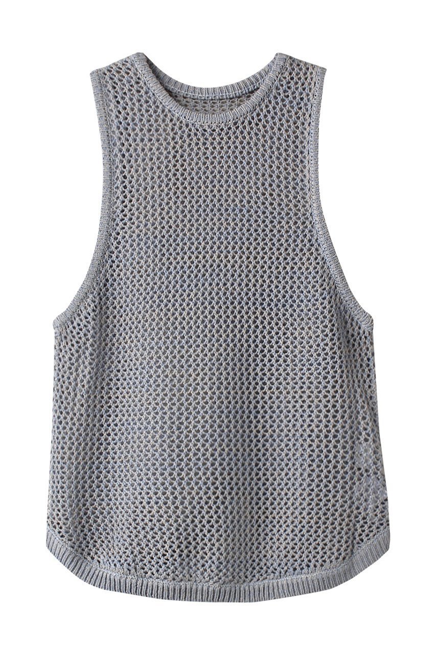 【クラネ/CLANE】のROUND MESH KNIT TOPS/トップス インテリア・キッズ・メンズ・レディースファッション・服の通販 founy(ファニー) 　ファッション　Fashion　レディースファッション　Fashion for Women　トップス・カットソー　Cut & Sew Tops　ニット　Knit Tops & Sweaters　カジュアルプルオーバー・ニットトップス　Pullovers & Knit Tops / Casual Pullovers　インナー　Innerwear　シンプル　Simple, Minimal　バランス　Balance, Style Balance　メッシュ　Mesh, Net Fabric　ラウンド　Round, Round Neck　夏　Summer　BLUE|ID: prp329100004608664 ipo3291000000032946622