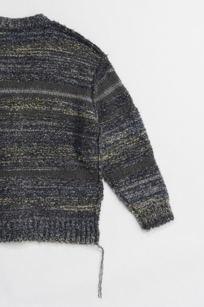 【プランク プロジェクト/PRANK PROJECT】のカスリボーダーニットカーディガン/Blur Border Knit Cardigan 人気、トレンドファッション・服の通販 founy(ファニー) 　ファッション　Fashion　レディースファッション　Fashion for Women　トップス・カットソー　Cut & Sew Tops　ニット　Knit Tops & Sweaters　カーディガン・羽織り　Layered Style Cardigans　おすすめ　Recommended / Our Picks　カーディガン　Cardigan, Knitwear　ハーフ　Half, Half-Length　無地　Plain, Solid Color　other-7|ID: prp329100004608674 ipo3291000000032946804