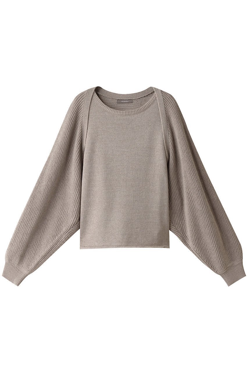 【エリオポール/heliopole】のリネンアンサンブルニット インテリア・キッズ・メンズ・レディースファッション・服の通販 founy(ファニー) 　ファッション　Fashion　レディースファッション　Fashion for Women　トップス・カットソー　Cut & Sew Tops　ニット　Knit Tops & Sweaters　アンサンブルニット　Knit Ensembles & Twin Sets　カジュアルプルオーバー・ニットトップス　Pullovers & Knit Tops / Casual Pullovers　アンサンブル　Ensemble Set　ノースリーブ　Sleeveless, No-Sleeve　リネン　Linen, Linen Fabric　ベージュ|ID: prp329100004608689 ipo3291000000032947003
