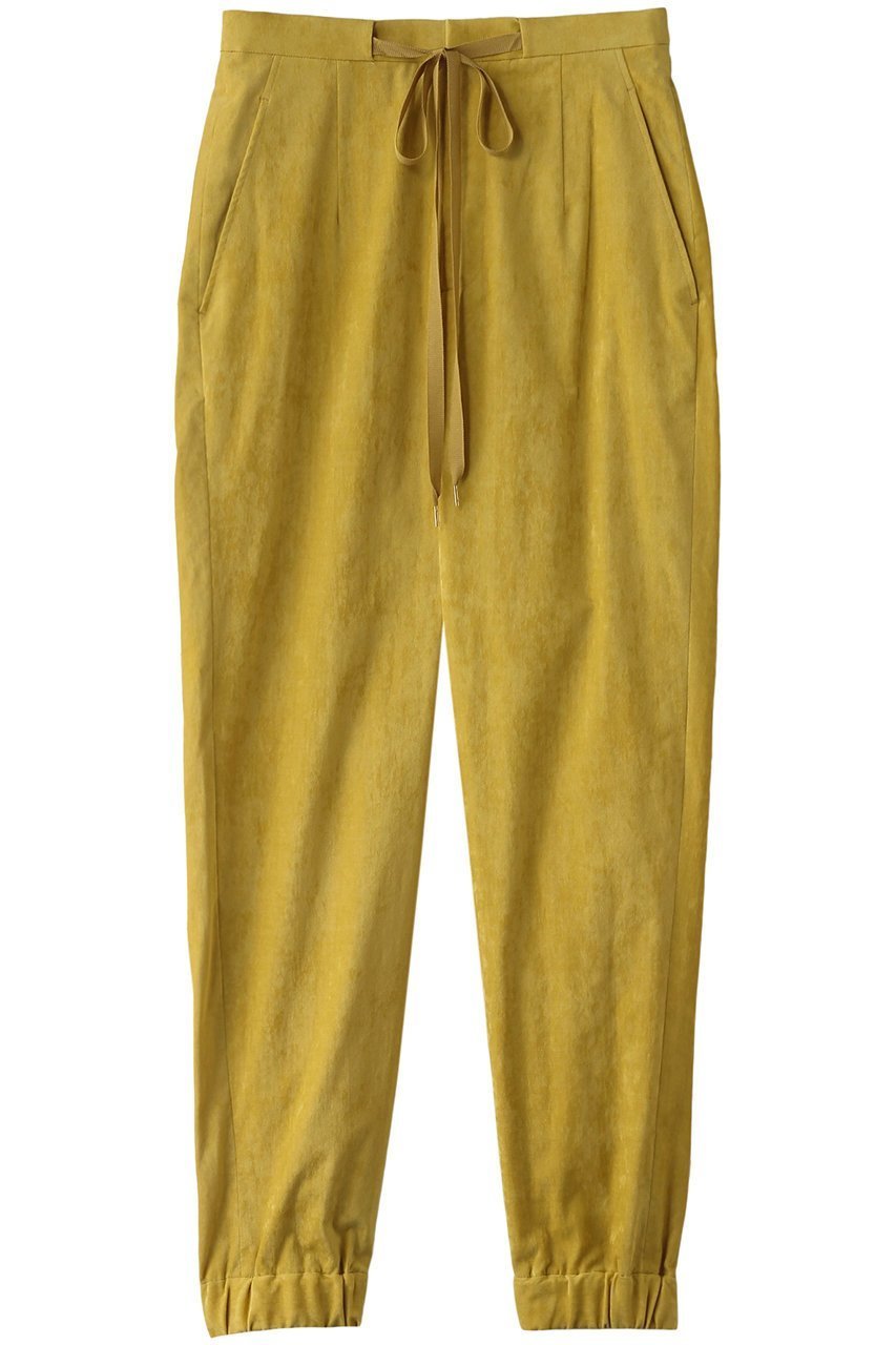 【デザイン ワークス/DESIGN WORKS】のBEAUVET ジョガーパンツ インテリア・キッズ・メンズ・レディースファッション・服の通販 founy(ファニー) 　ファッション　Fashion　レディースファッション　Fashion for Women　パンツ　Pants & Trousers　カットソー　Cut and Sewn Top　シンプル　Simple, Minimal　ベロア　Velour, Soft Velvet　エレガント 上品　Elegant　イエロー|ID: prp329100004608694 ipo3291000000034957827