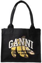 【ガニー/GANNI】のラージ イージー ショッパー バナナ プリント ブラック|ID: prp329100004608703 ipo3291000000035795233