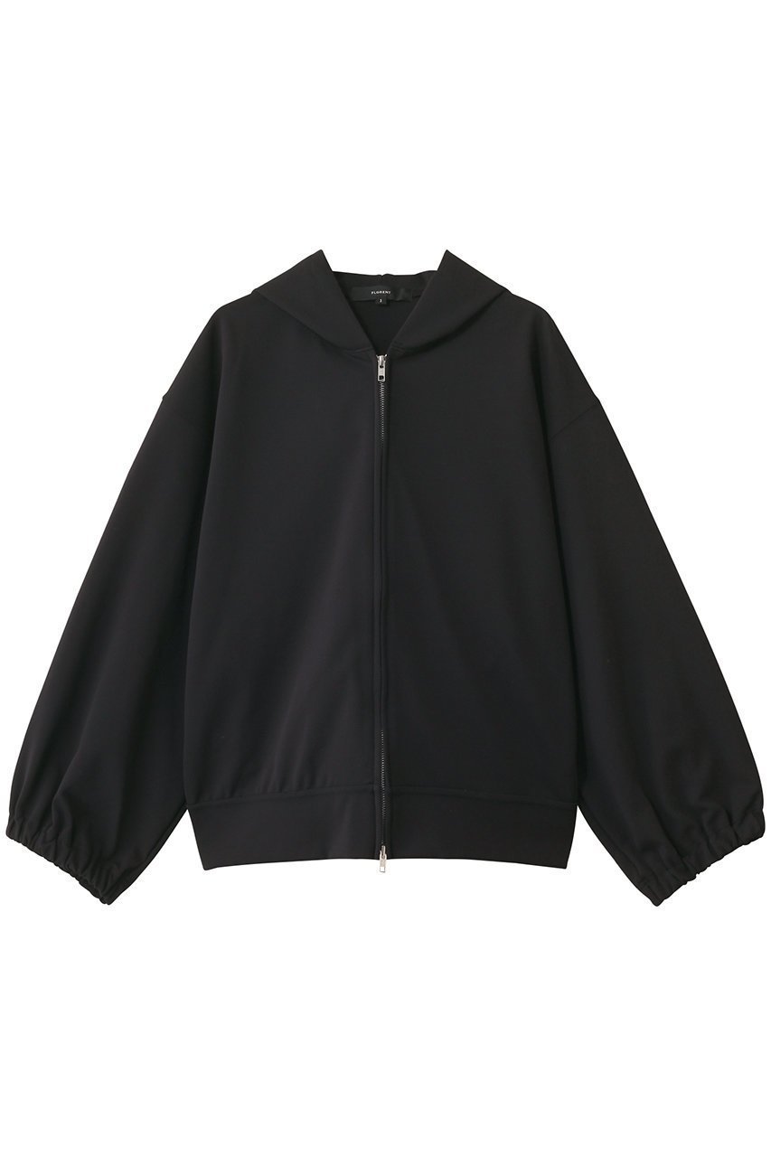 【フローレント/FLORENT】のストレッチ ジャージ パーカー インテリア・キッズ・メンズ・レディースファッション・服の通販 founy(ファニー) 　ファッション　Fashion　レディースファッション　Fashion for Women　トップス・カットソー　Cut & Sew Tops　シャツ・ブラウス・オフィスカジュアル　Elegant Blouses & Button-Ups　レディースパーカー・カジュアルフーディー　Casual Hoodies & Sweatshirts　ロングTシャツ・Tシャツ　Longline T-Shirts & Tees　スウェット・クルーネックトップス　Sweatshirts & Crewnecks / Relaxed Fit Sweat Tops　カットソー・ベーシックTシャツ　Cut-and-Sewn Tops / Stretch Tees & Basics　2025年　2025　2025-2026秋冬・A/W　Autumn/Winter 2025–26 AW25–26　クッション　Cushion, Throw Pillow　シンプル　Simple, Minimal　ストレッチ　Stretch, Stretchy Fabric　パーカー　Hoodie, Parka　A/W・秋冬　Autumn/Winter　ブラック|ID: prp329100004608721 ipo3291000000032947638